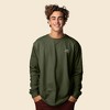 Dalix UFO Embroidered Cotton Classic Fit Long Sleeve Crewneck Tee Shirt Mens - 2 of 4