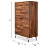 NicBex Rustic Wooden Dresser for Bedroom with 5 Drawers - 3 of 4
