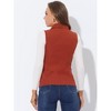 Allegra K Women's Zip-Up Sleeveless Turn Down Collar Cargo Utility Vest with Pockets - 4 of 4