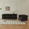 2 Piece Velvet Chesterfield Button-Tufted Sofa Sets for Living Room - 2 of 4