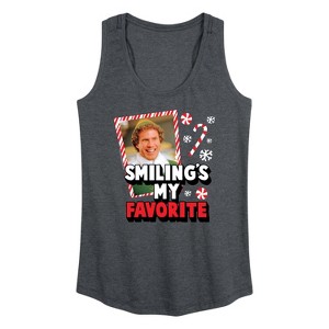Women's - ELF - Christmas Smilings My Favorite Graphic Racerback Tank - 1 of 4