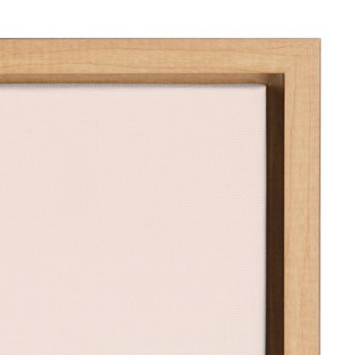 Pink Palm Tree Paradise Pastel Canvas Wall Art with Natural Frame