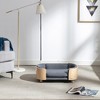 Multipet Scandinavian Style Elevated Dog Bed Pet Sofa with Solid Wood legs and Bent Wood Back, Velvet Cushion - 4 of 4