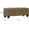 NicBex Storage Bench Ottoman with Padded Seat Storage Fabric Accent for Bedroom and Entryway - 2 of 4