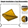 3 Panel 6x6FT Welding Screen, Flame Resistant PVC Curtain, Transparent Safety Panel, Lockable Wheels, Workshop Garage - 3 of 4