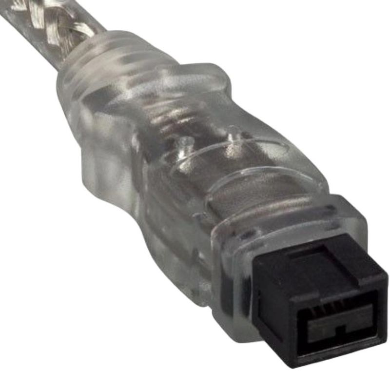 Sanoxy 6ft IEEE 1394b FireWire 800 9-pin to 6-pin, Clear, 2 of 5