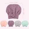 Unique Bargains Diamond Shape Hair Drying Towel Dry Cap 1 Pc - 4 of 4