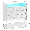 Zstar Modern 7 Drawers with Led Lights and Charging Station for Living Room, Hallway - 4 of 4