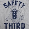 Mens Safety Third T Shirt Funny 4th of July Fireworks Show Summer Graphic Novelty Tee - Crazy Dog Men's T Shirt - 2 of 4