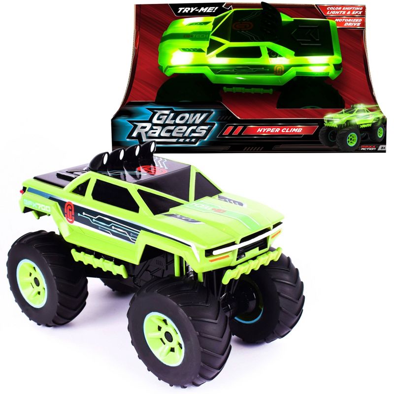 Maxx Action Glow Racers Hyper Climb Motorized Monster Truck Toy Vehicle, 6 of 9