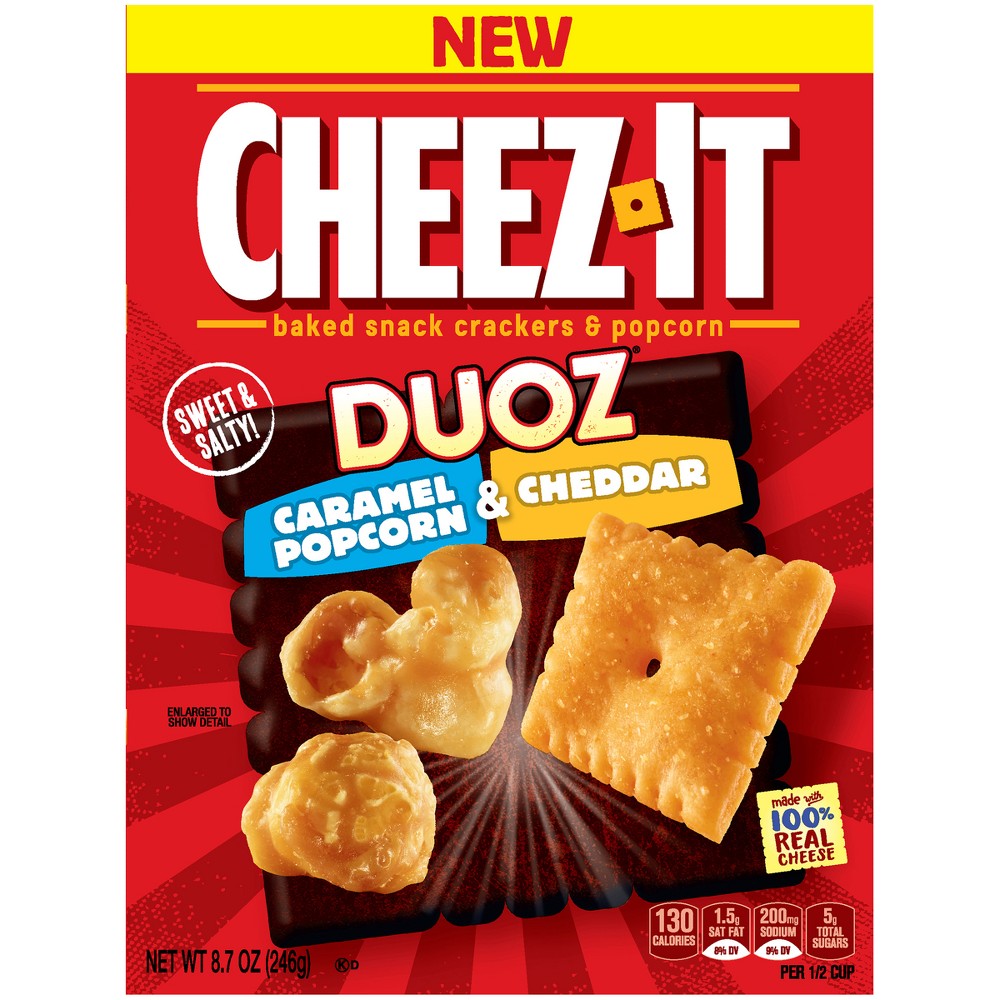 UPC 024100111299 product image for Cheez-It Duoz Caramel Popcorn & Cheddar Snack Crackers - 8.7oz | upcitemdb.com