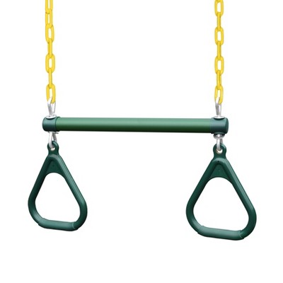 Gorilla Playsets 17-Inch Trapeze Bar Assembly with Rings and Coated Chains