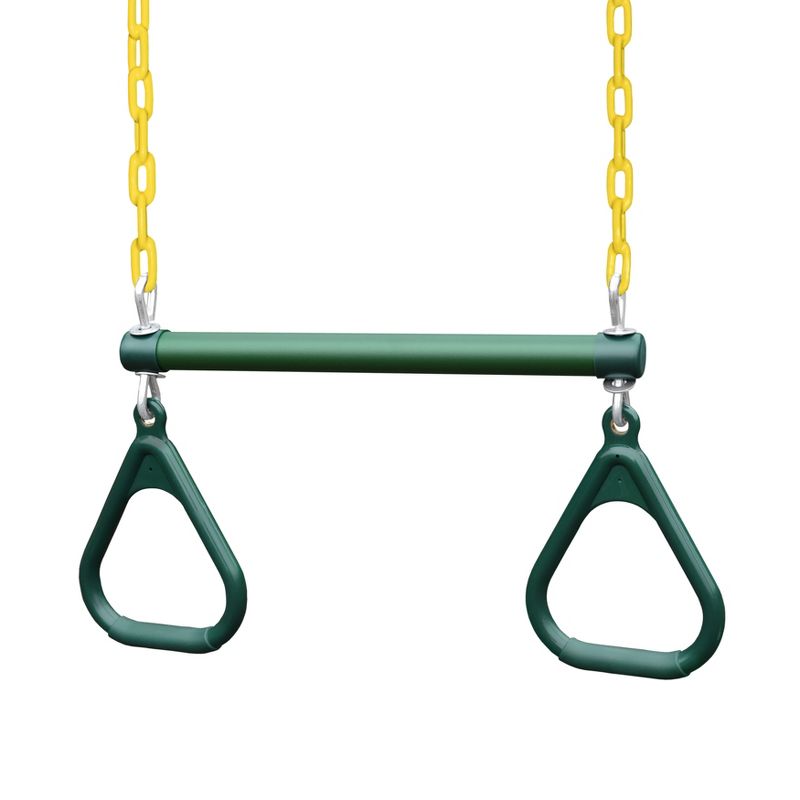 Gorilla Playsets 17-Inch Trapeze Bar Assembly with Rings and Coated Chains, 1 of 8