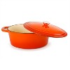 BergHOFF Neo 5Qt. Cast Iron Oval Covered Dutch Oven, Orange - 4 of 4