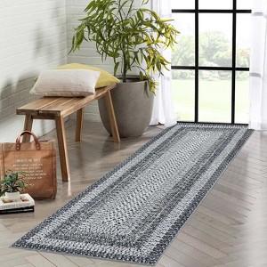 Modern Washable Area Rug, Non Slip Indoor Print Mat For Living Room Bedroom Dining Room Kitchen Enterway, Low Pile Stain Resistant Foldable Carpet - 1 of 4