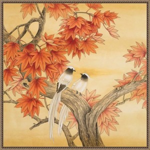 Amanti Art Love Birds I by Llc Urban Pearl Collection Canvas Wall Art Print Framed 22 x 22-in. - 1 of 4