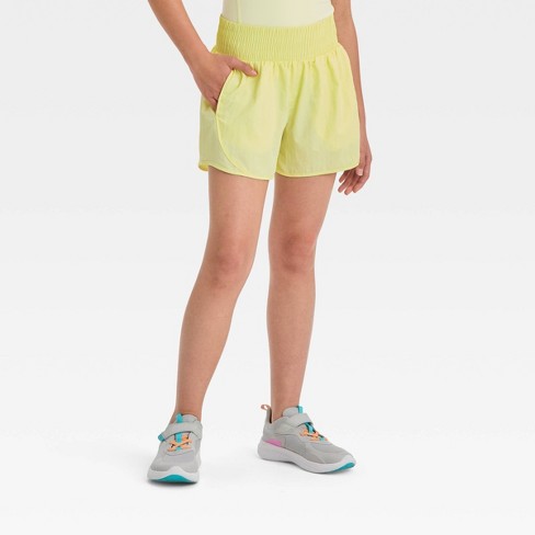 Girls' High-rise Shorts - All In Motion™ Lemon Yellow L : Target