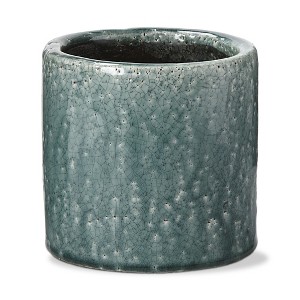 TAG Avery Planter Aqua Glazed Terracotta 5.5L x5.5W x5.5H inches - 1 of 2