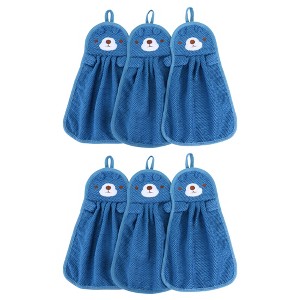 REGALWOVEN Soft Absorbent Decorative Hand Towel Set for Bathroom 9" x 14" 6 Pcs - 1 of 4
