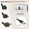 Hyleory Chenille 3-Position Swivel Power Nursery Recliner with USB and Induction Light Strip for Living Room - 4 of 4