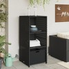 Garden Storage Cabinet Black PE rattan 19.7x21.7x45.3 in - 3 of 4