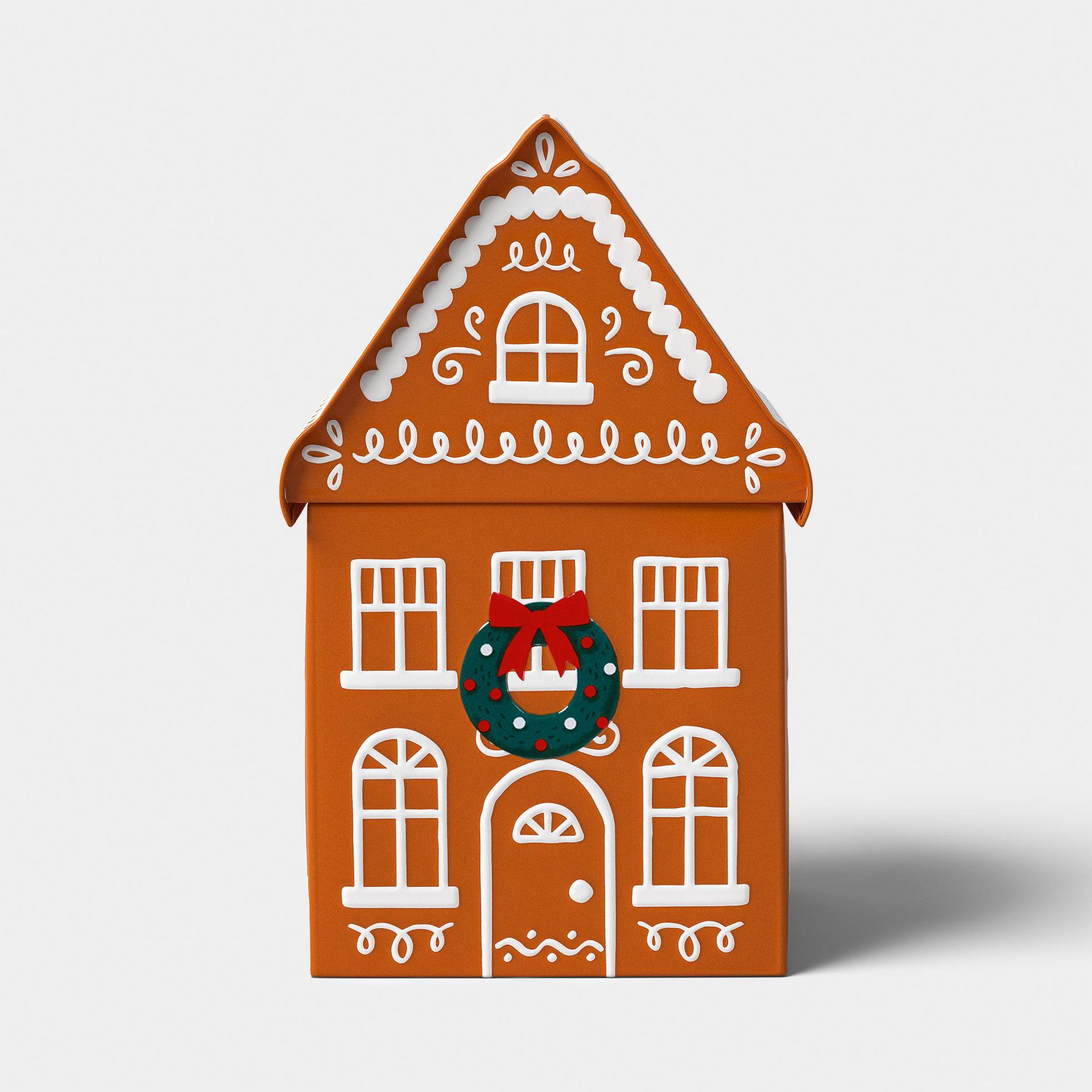 Tall Christmas Gingerbread House Tin Gift Box - Wondershop™