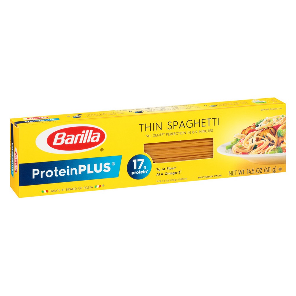 UPC 076808533569 product image for Barilla Plus Multigrain Thin Spaghetti Pasta 14.5 oz | upcitemdb.com