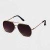 Women's Gradient Aviator Sunglasses - A New Day™ Black - image 2 of 2