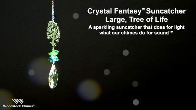 Woodstock Crystal Suncatchers, Crystal Fantasy, Tree of Life, Crystal Wind Chimes For Inside, Office, Kitchen, Living Room Décor, 6.5"L, 2 of 8, play video