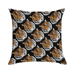 Tiger Head Pillow Covers 18x18 Decorative Throw Pillows Soft Square Cushion Covers for Couch Sofa Bedroom - 1 of 1