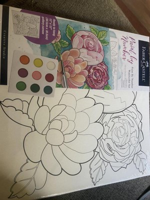 Flower Paint by Number: Watercolor Paint by Number Farmhouse Floral –  Faber-Castell USA