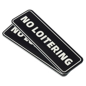 Unique Bargains Acrylic Self-Adhesive Decor Home Business No Loitering Sign - 1 of 4