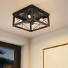 YIYIBYUS Industrial Flush Mount Ceiling Light Fixture, Ceiling Lamp for Hallway, Entryway, Kitchen - 2 of 4