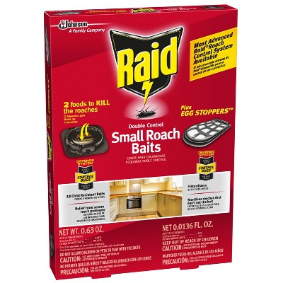 Raid Double Control Small Roach Baits Plus Egg Stoppers 12+3 ct