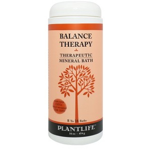 Balance Bath Salt Soak 16oz | Therapeutic Mineral Blend for Emotional Harmony & Clarity | Natural Aromatherapy | Plantlife - 1 of 3