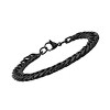 Steeltime Men's black ip stainless steel cuban link chain bracelet - 2 of 4