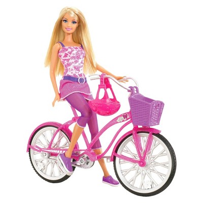 barbie sister cycling fun playset