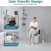Raised Toilet Seat with Handles, 4-in-1 Elevated Toilet Seat Riser 350lbs, Width and Height Adjustable Padded Toilet Seat Risers for Seniors - 3 of 4