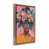 Stupell Industries Woman With Floral Headdress Black Framed Floater Canvas Wall Art - 3 of 4
