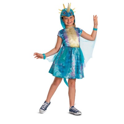 How to Train Your Dragon Girls' Stormfly Halloween Classic Costume Dress and Cape - Blue - 7-8