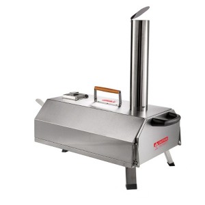 Pizza Oven Portable 12" Outdoor Wood Fired Pizza Oven with Built-in Thermometer,Silver Automatic Hexagon - 1 of 4