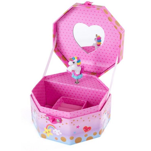 Jewelkeeper Glitter Rainbow and Stars Musical Unicorn Jewelry Storage Box, The Beautiful Dreamer Tune, Rainbow