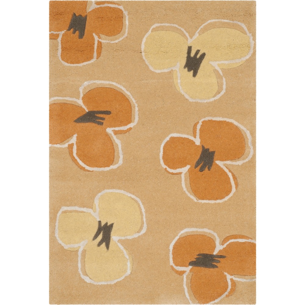  Floral Tufted Accent Rug Gold/Light Gray