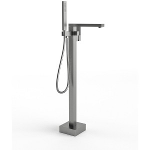 YAWWALK Double Handle Floor-Mounted Freestanding Tub Faucet with Hand Shower - 1 of 4