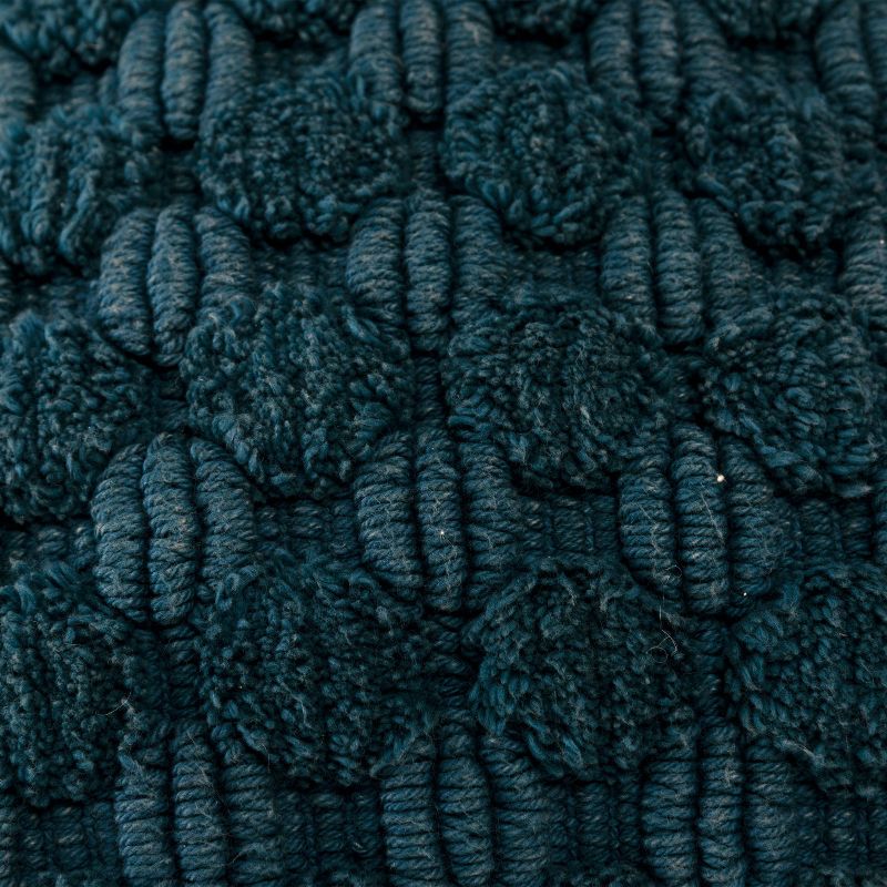 20&#34;x20&#34; Oversize Solid Textured Square Throw Pillow Cover Teal - Rizzy Home, 6 of 9