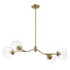4-Light Farmhouse Chandelier – Clear Glass, Kitchen Island & Dining Room Ceiling Light - 3 of 4