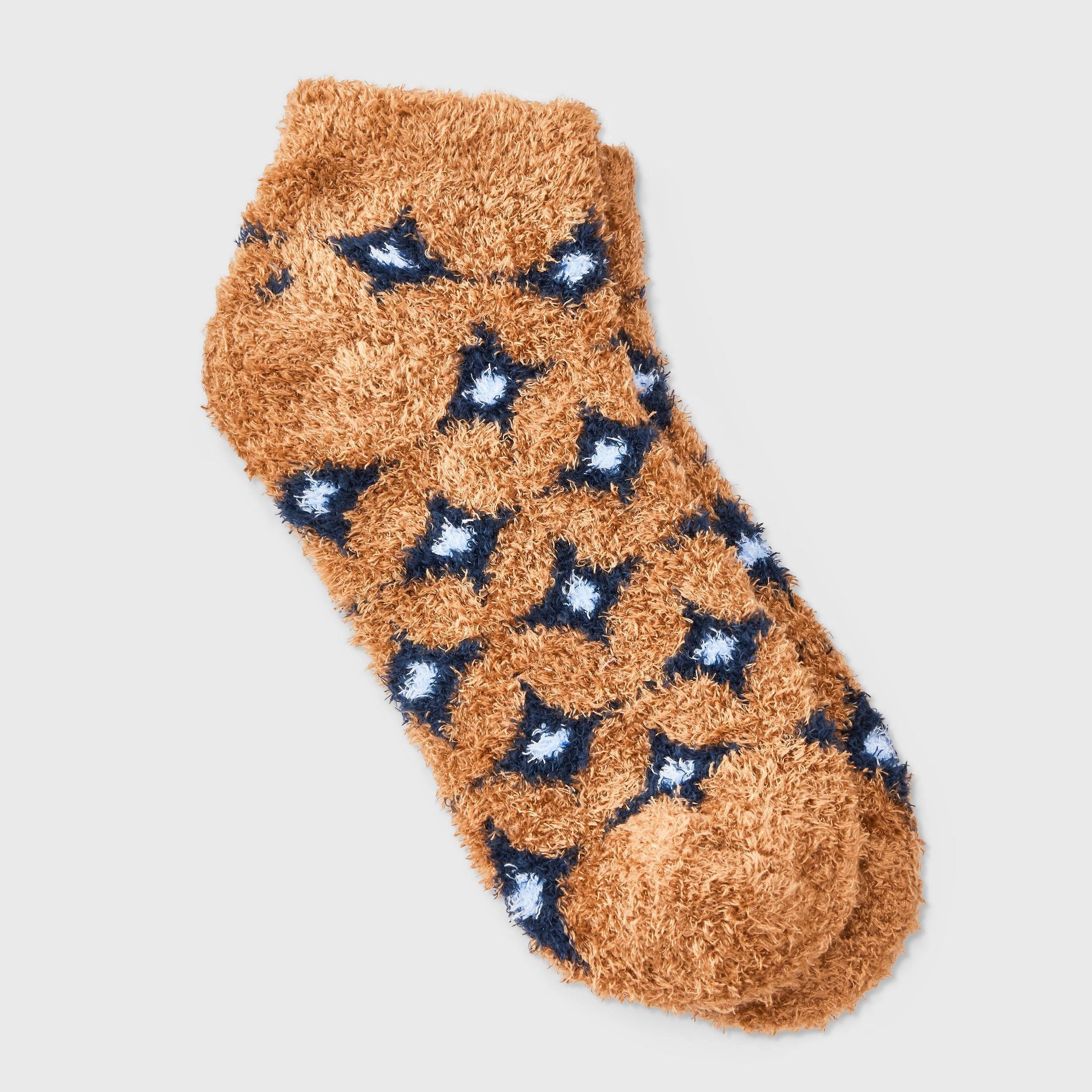 Women's Diamond Cozy Low Cut Socks - Auden™ Brown/Blue 4-10