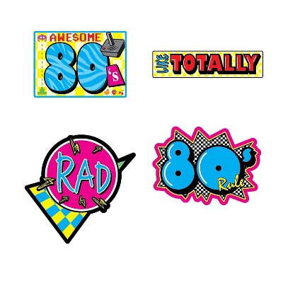 Beistle Awesome 80s Cutouts 16" 12/Pack 54340