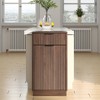 KTMBDW Tilt Out Trash Cabinet, Free Standing 10 Gallon Recycling Trash Can Cabinet with Wave-Textured Hidden Drawer, for Kitchen Living Room - 2 of 4