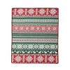 Greenland Home Fashion Fair Isle Ultra Soft High-Quality Throw Blanket Standard Red - 2 of 4
